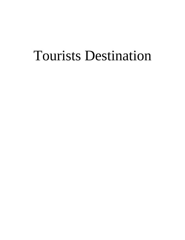Tourists Destination - Assignment_1