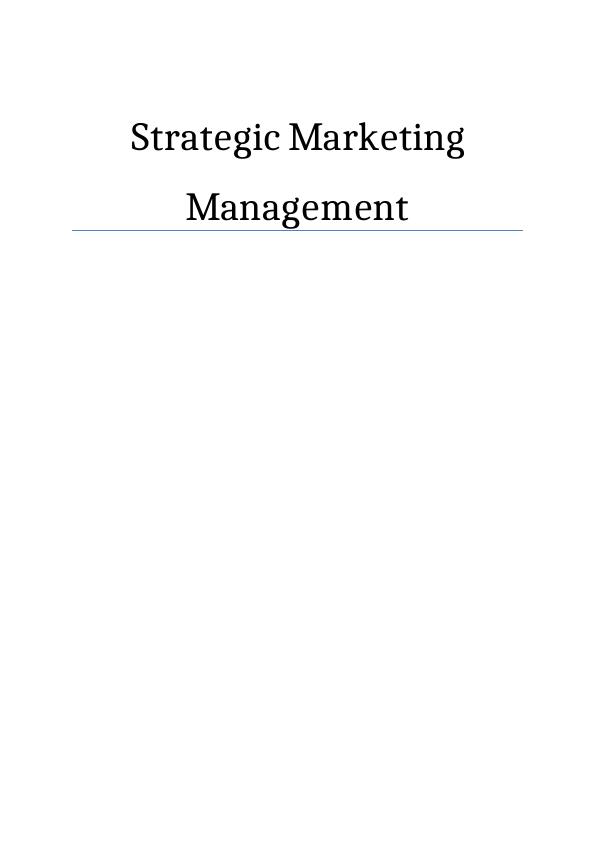 Strategic Marketing Management - Apple Company_1