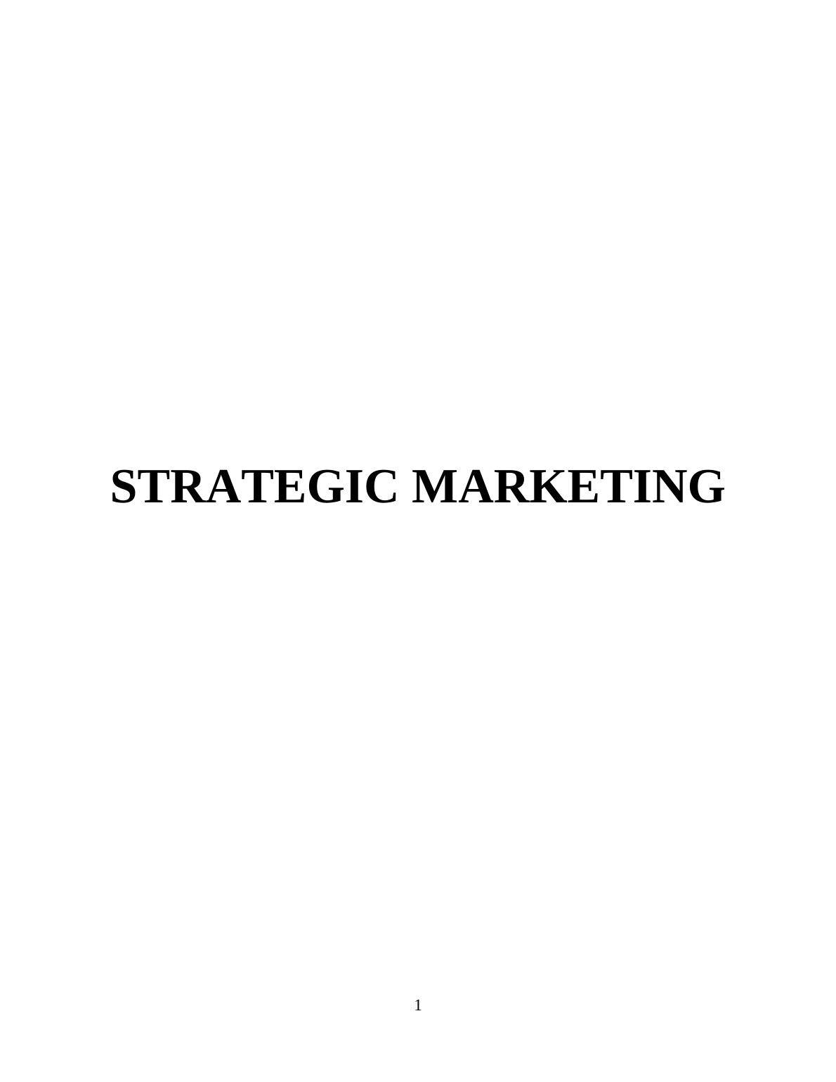 Strategic Management | Report_1