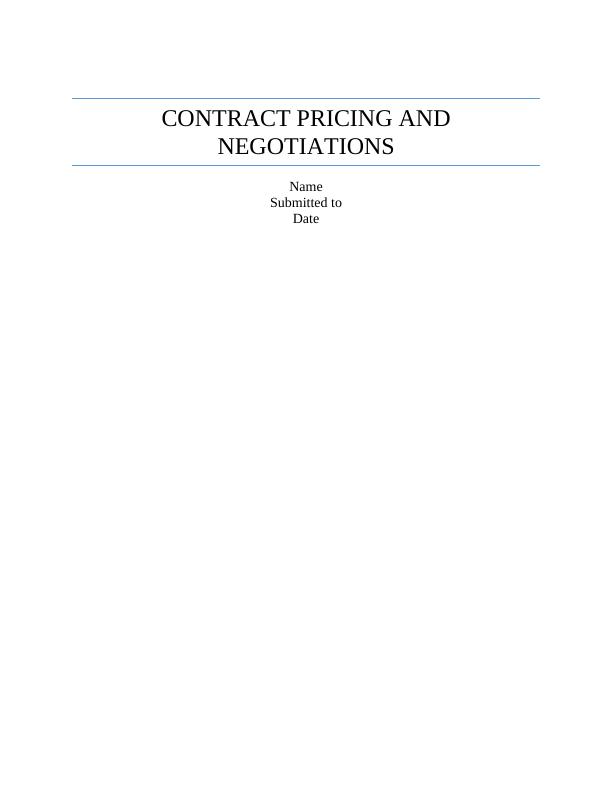Contract Pricing and Negotiations_1