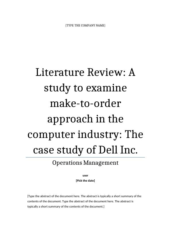 Case Study of Dell Inc_1