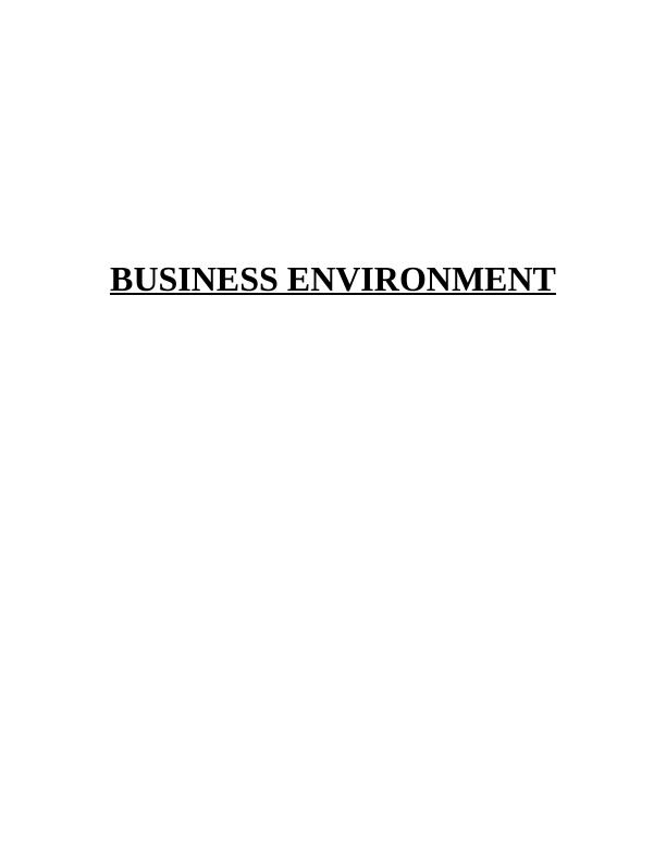 Assignment of Business Environment_1