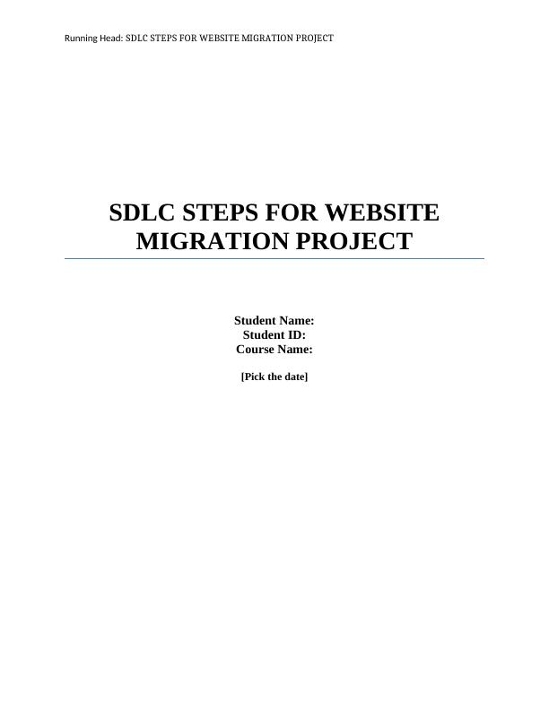 SDLC Steps for Website Migration Project_1