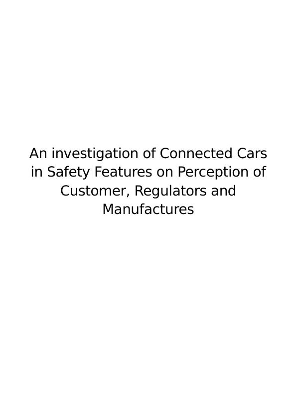 Connected Cars: User Perception and Industry Requirements_1