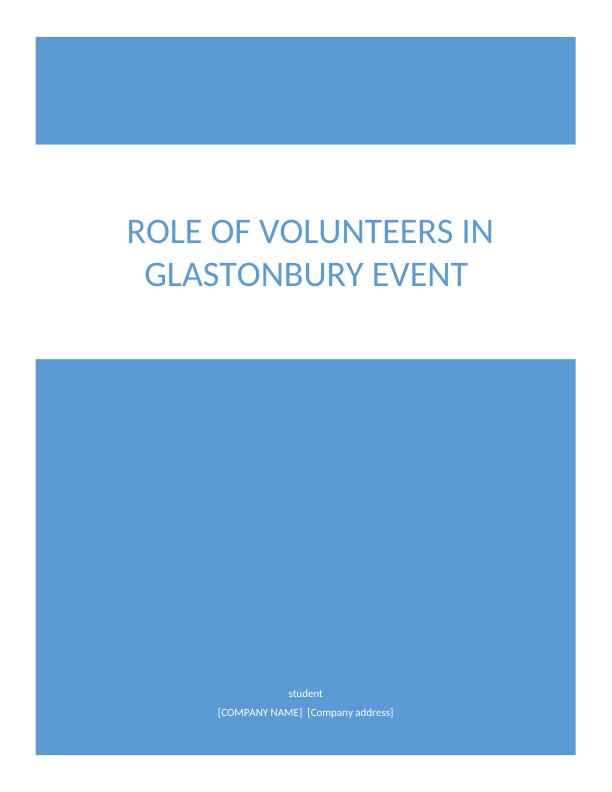Role of Volunteers in Glastonbury Event_1