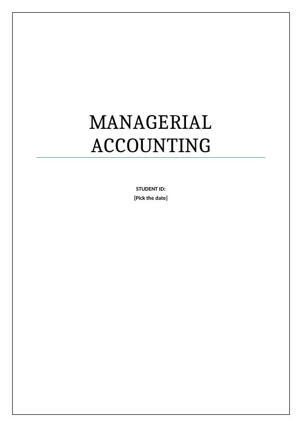 MANAGERIAL ACCOUNTING Report | QBE Insurance_1