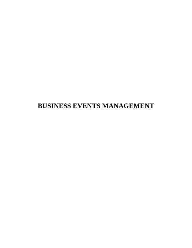 Business Event Management -  Assignment_1