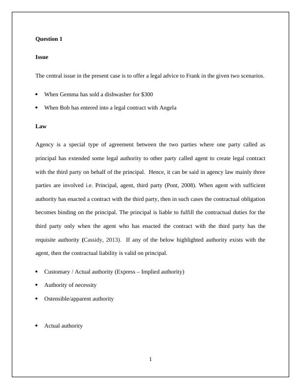 Business Law Assignment : Case Study_2