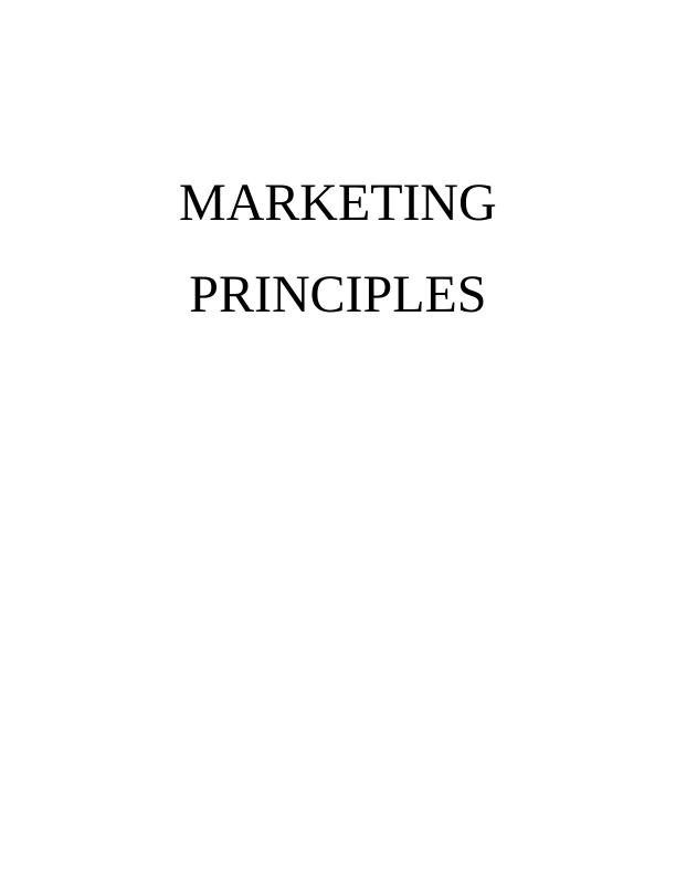 Study on Principles of Marketing_1