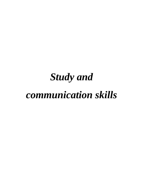 Study and communication skills Assignment_1