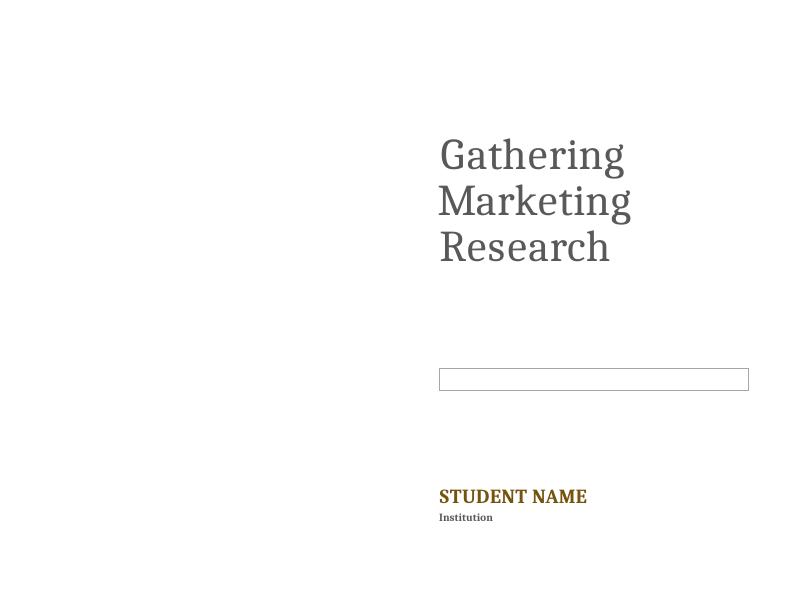 Assignment on Gathering Marketing Research_1