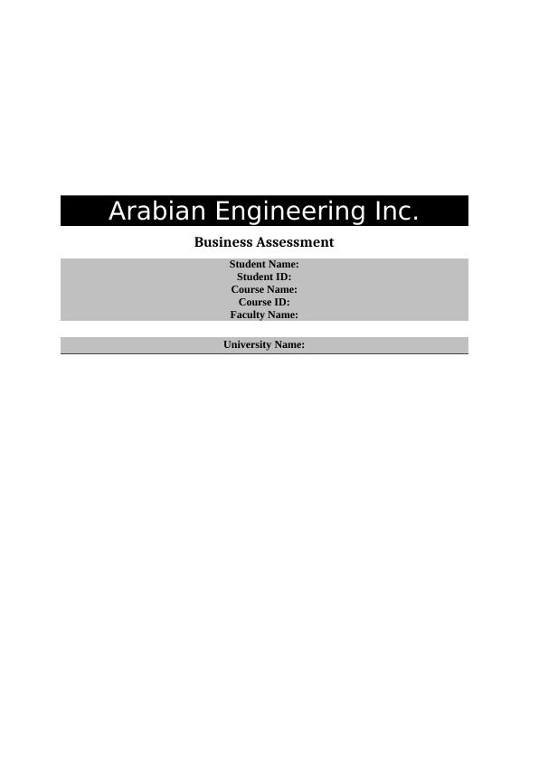 Document: Arabian Engineering Inc. Business_1