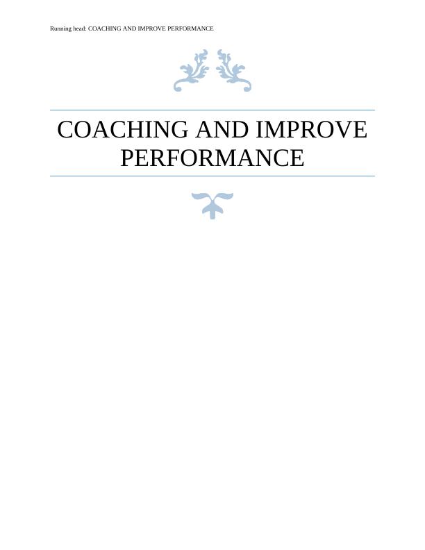 Coaching and Improve Performance Assignment_1