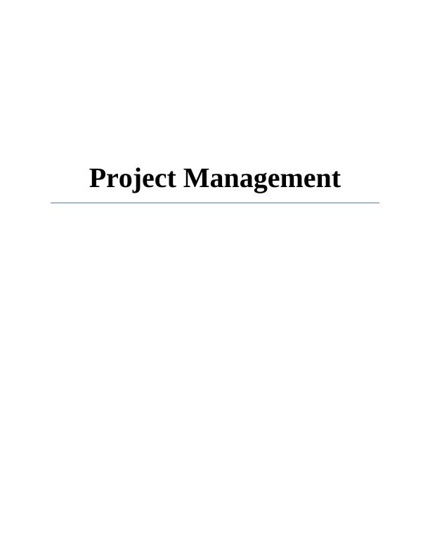 (Doc) Assignment on Project Management Plan_1