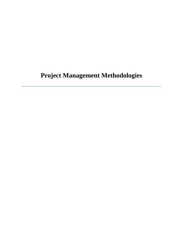 Project Management Methodologies: Paper_1