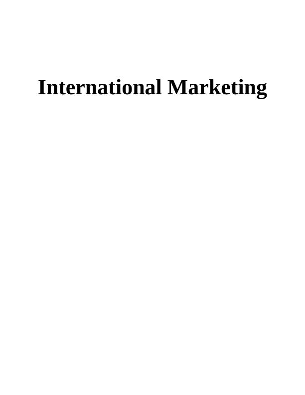 Assignment for International Marketing_1