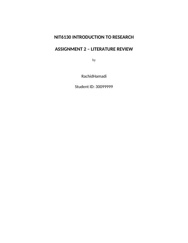NIT6130 Introduction to Research | Filing System_1