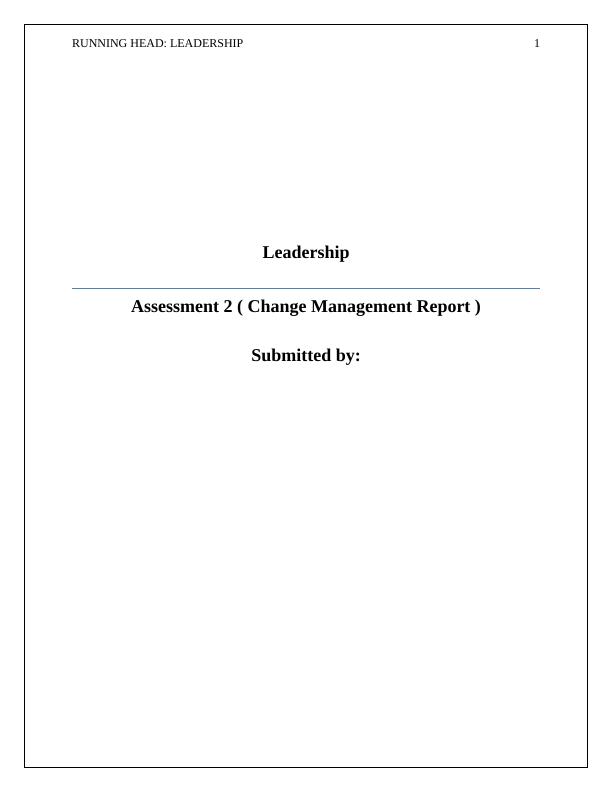 Role of Leadership in Organisational Change_1