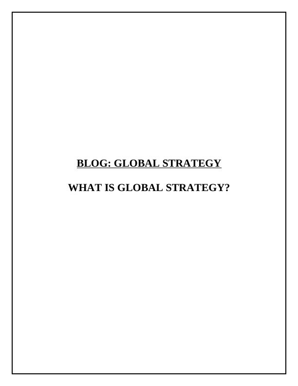Global Strategy Assignment (Doc)_1