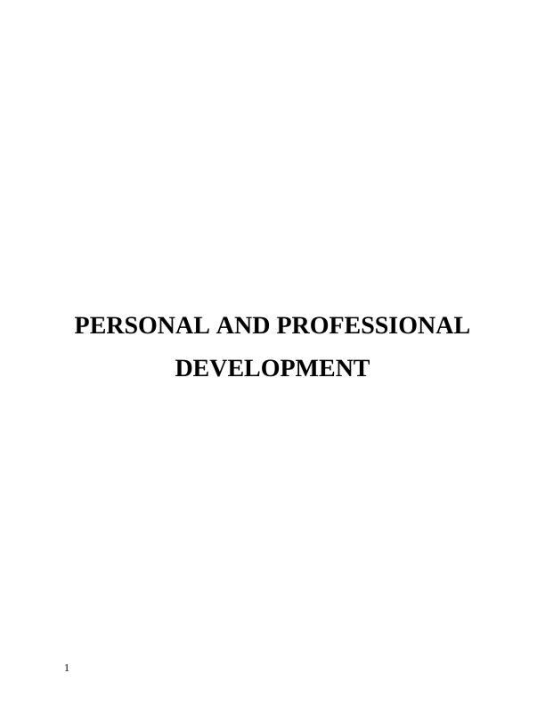 Personal and Professional Development in Health Care_1
