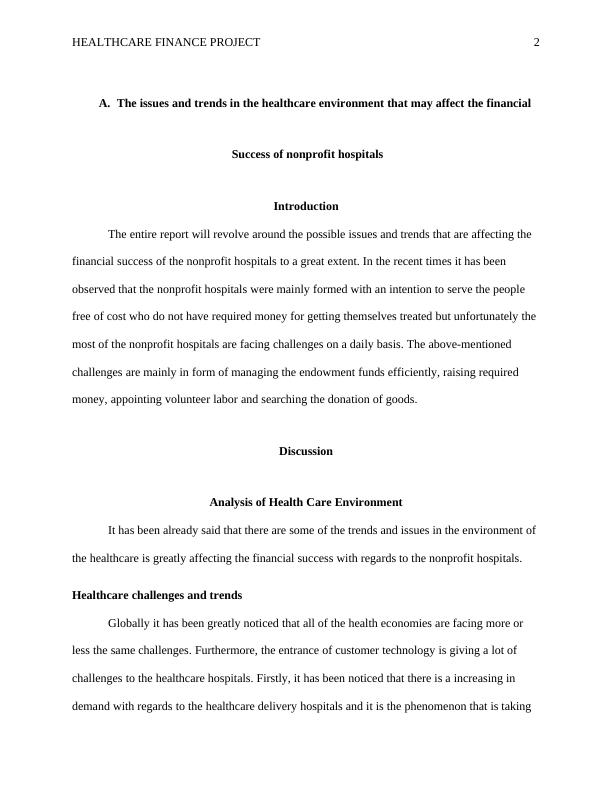 Issues and Trends in the Healthcare Environment Assignment_2