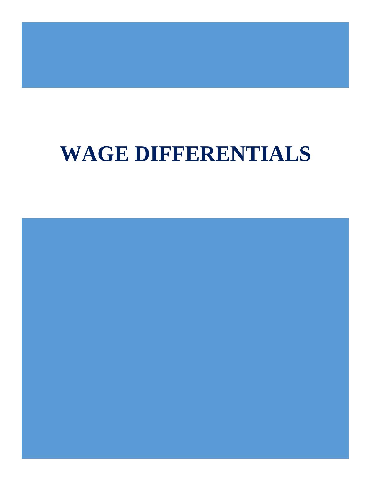 Assignment on Pay Differentiation in Employee_1