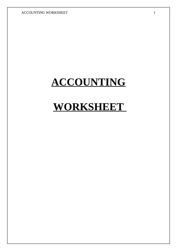 Accounting Worksheet Assignment_1