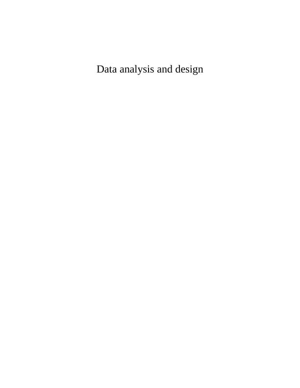 Report on Data Analysis and Design- Fast Track Health Centre_1