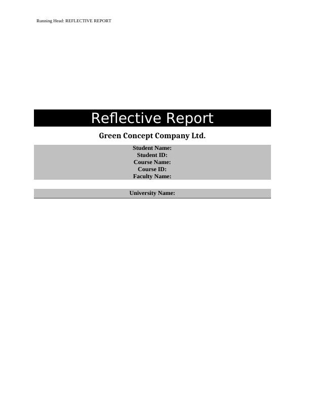 Report On Business Plan For Green Concept Company_1