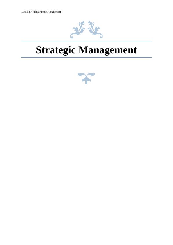 Strategic Management Assignment - Airline Industry_1