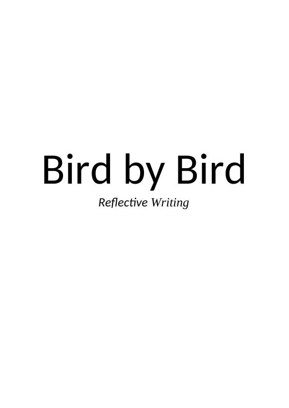 Bird by Bird: A Reflective Writing Book Review_1