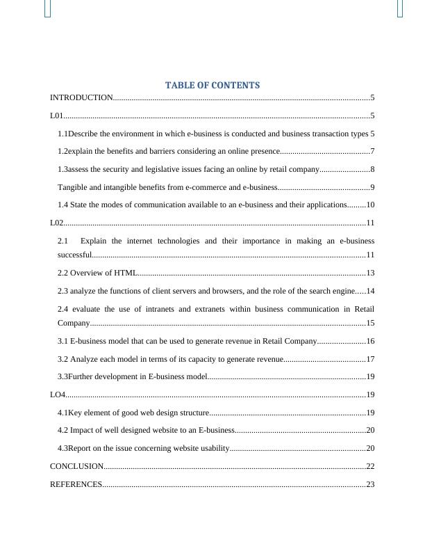 Internet and E-Business TABLE OF CONTENTS INTRODUCTION 5 L015 1.1 Introduction_2