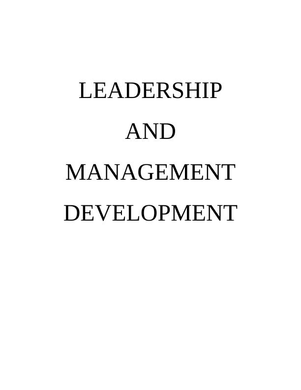 Assignment on Leadership and Management Development_1