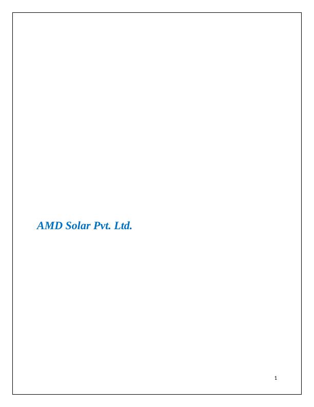 Business Plan | AMD Solar Pvt. Ltd_1