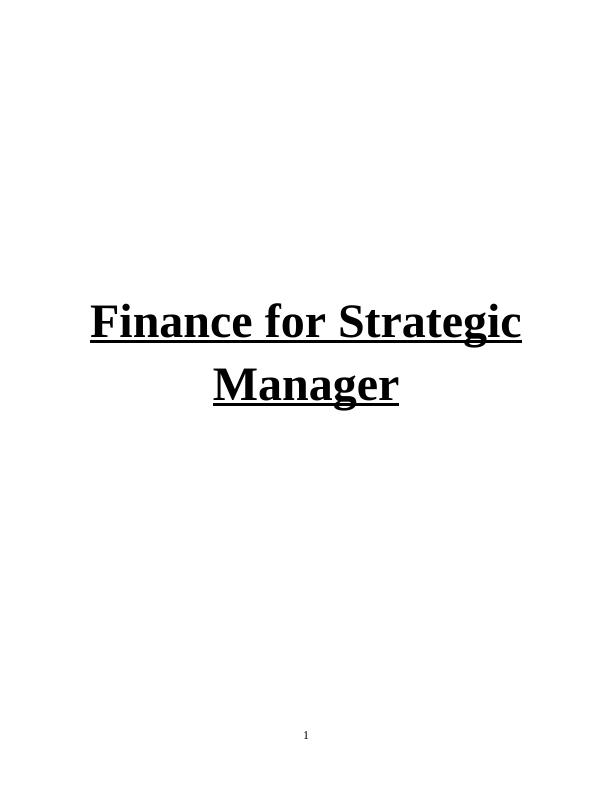 Finance for Strategic Manager_1