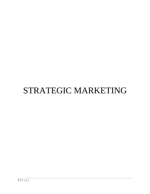 Role of Strategic Marketing in Organization_1