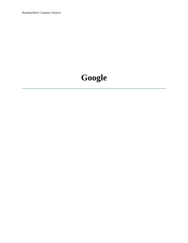Company Analysis Report Google_1