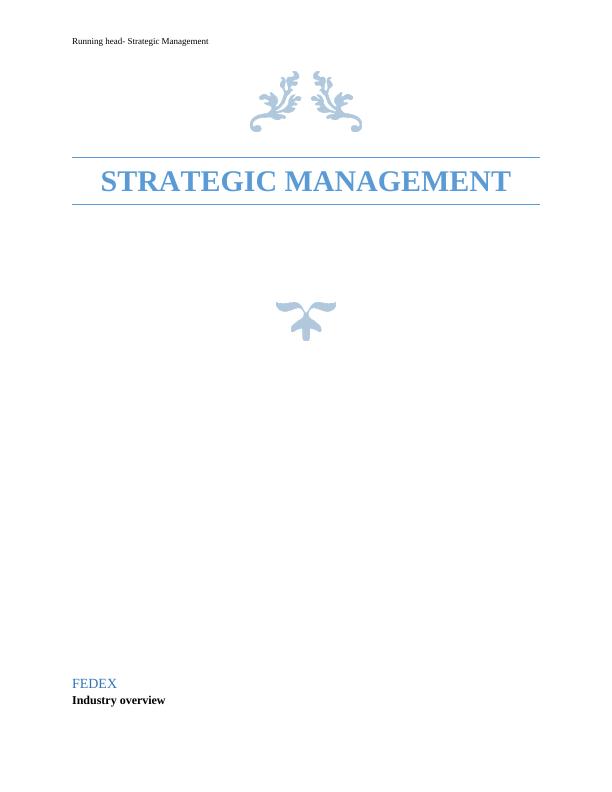 Strategic Management of Courier Providing Companies_1