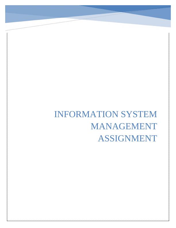 Information System Management Assignment_1