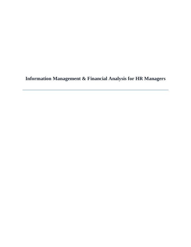 Information Management & Financial Analysis Report_1