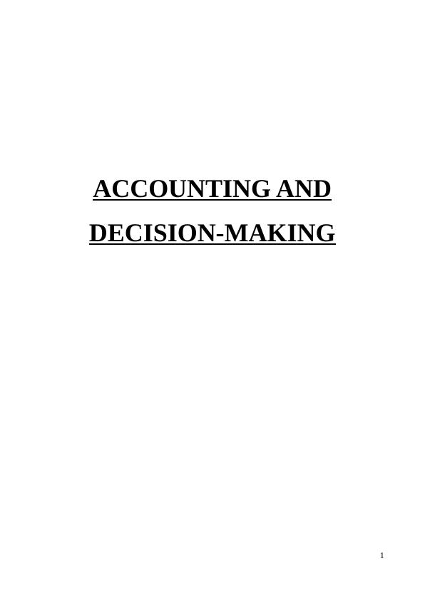 BUSINESS PERFORMANCE ANALYSIS AND DECISION-MAKING INTRODUCTION_1