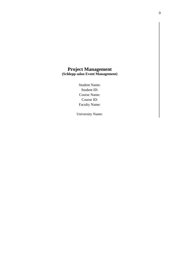 Project Management of Schlepp Adoo Event Management - Report_1