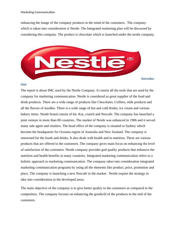 Marketing Communication | Nestle Company_3