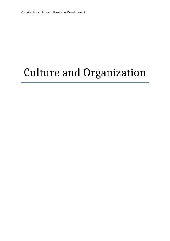 Human Resource Development Culture and Organization_1
