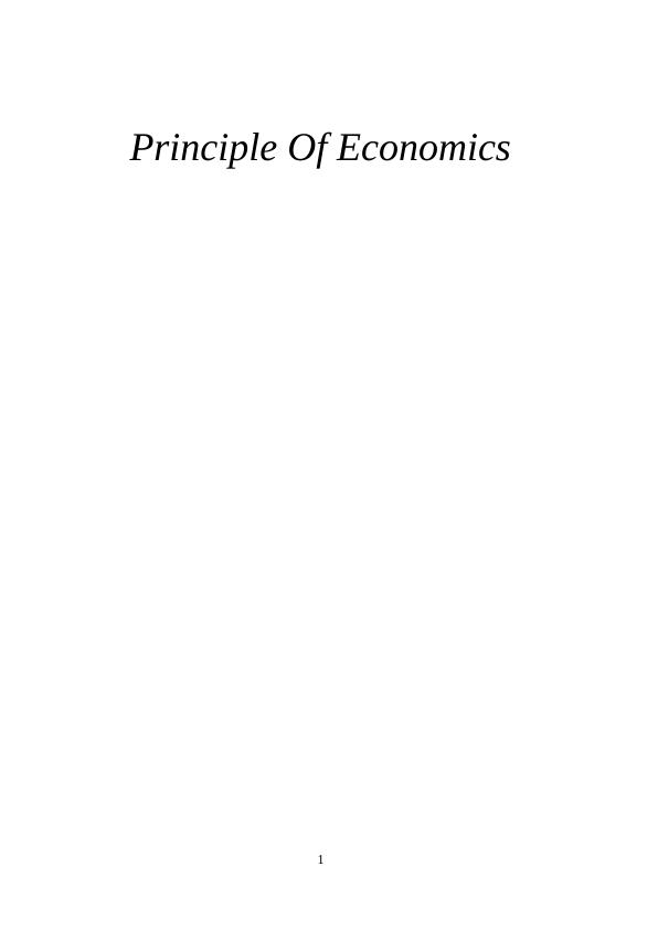 Study on Principle Of Economics_1