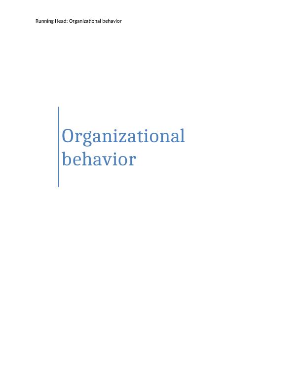 Organizational Behavior Assignment PDF_1