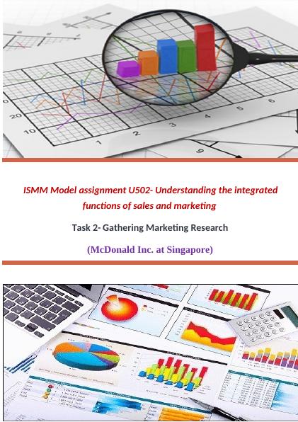 ISMM Model Assignment U502: Understanding Integrated Functions of Sales and Marketing - Task 2_1