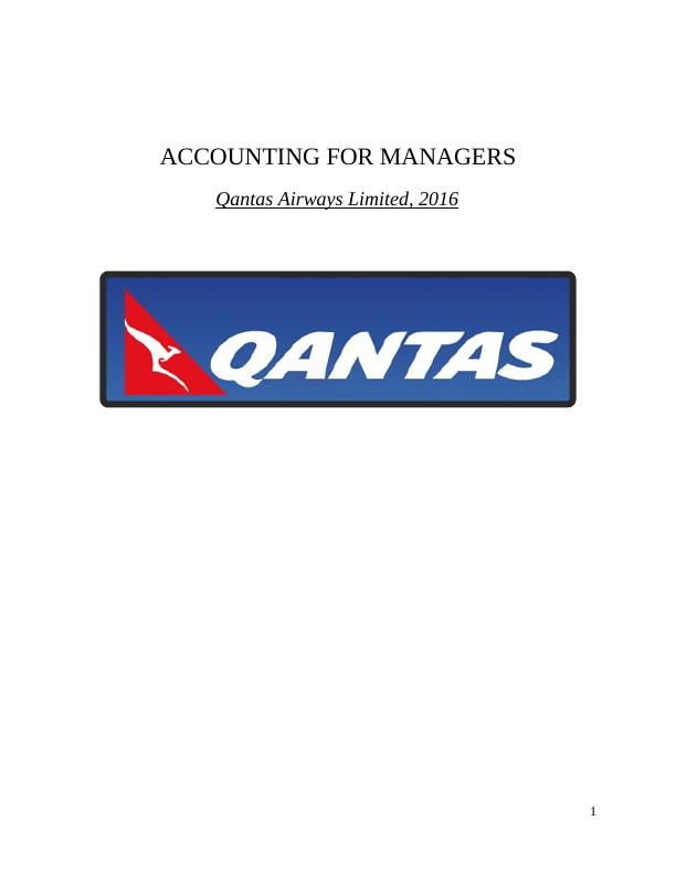 Financial statement analysis - Qantas Airlines Limited_1