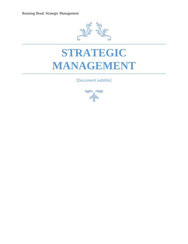 Strategic Management of FedEx Corporation_1