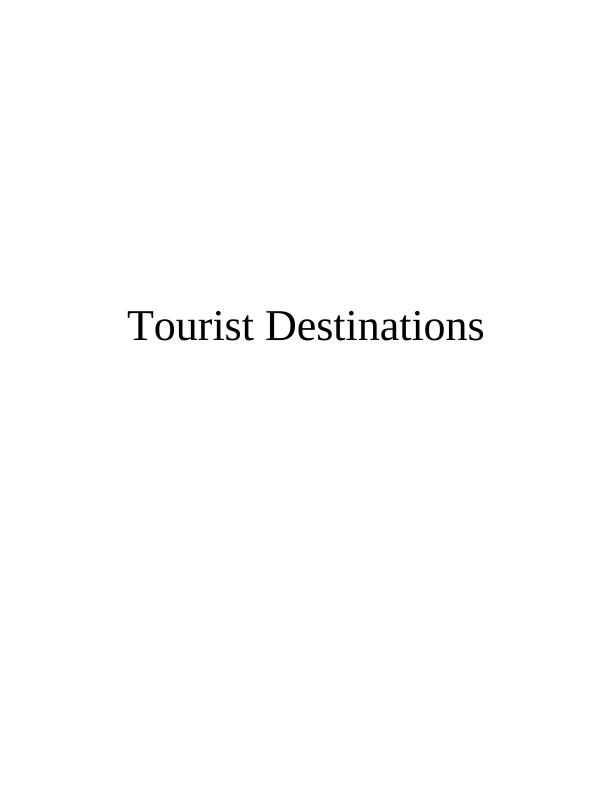 Tourist Destination - Assignment_1